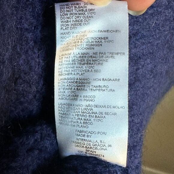 Paloma Wool Women's Cut Piero Knit Face Jumper Sweater Blue Alpaca Wool Size U - Picture 8 of 9